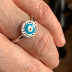 Sterling silver eye ring